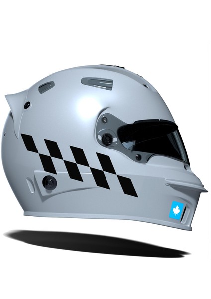 Jet Siyah Damalı Kask Motosiklet Sticker Takımı Çınar Extreme