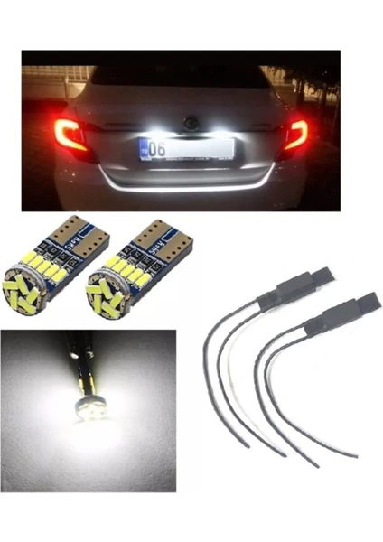 Eraks Car Accesories Fıat Egea LED Plaka Ampulü T10 15 LED ve Arıza Kesici