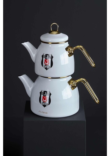 N3434 Beşiktaş Lisanslı Arma Logo Çaydanlık Bjk