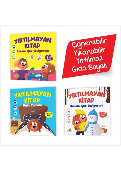 Yırtılmayan Kitap Serisi (Çiğnenebilir, Yıkanabilir, Yırtılmaz, Gıda Boyalı) - Ceviz