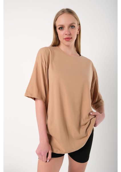 Kadın Oversize T-Shirt Ön Intense Baskılı Tişört