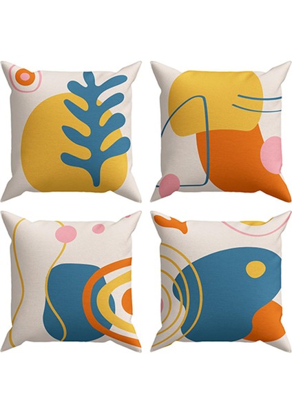 Abstract 4’lü Kırlent Kılıfı Ds64