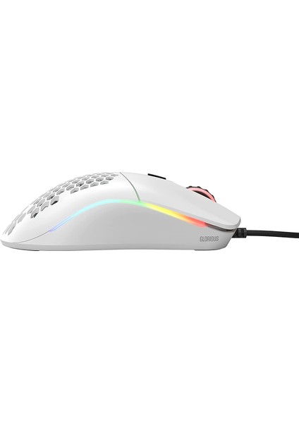 Model O- Kablolu Mat Beyaz Orta/Küçük El RGB Oyuncu Mouse GOM-WHITE