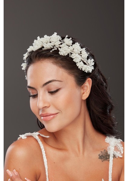Taşlı Gelin Kınatacı,düğün Tacı,kına Saç Aksesuarı