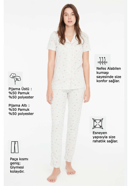 - Kadın Kar Melanj Boydan Patlı Pijama Takımı 3871 fırsatları
