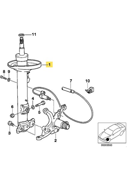 Bmw Depo Bmw E36 6 Silindir Ön Sağ Amortisör | Bsg