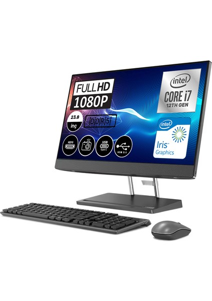 Ideacentre 24IAH7 Intel Core Intel Core i7 12700H 32GB 1TB SSD Windows 11 Home 23.8" FHD All In One Bilgisayar F0GR0079TXH05