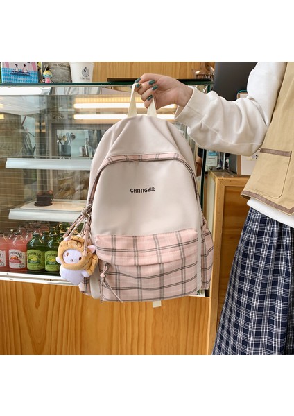 Ekose Kontrast Renk Okul Çantası Günlük Çanta (Yurt Dışından) fiyatları