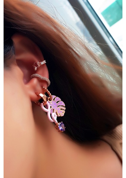 Tekli Sway Love Mineli Damla Gümüş Küpe fiyatları