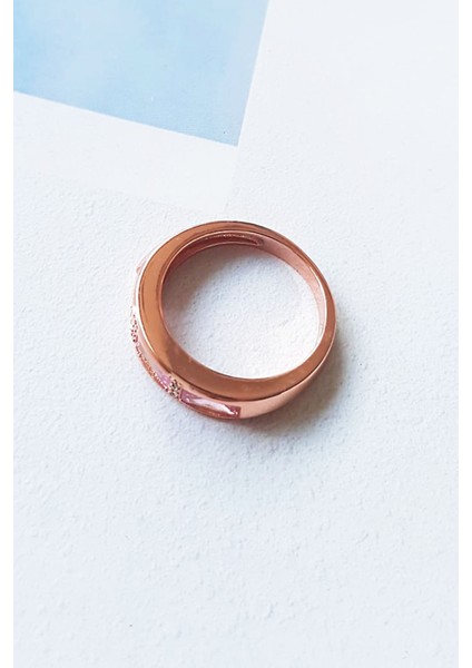 Ithal Pembe Beyaz Zirkon Taş Detaylı Gümüş Yüzük fırsatları