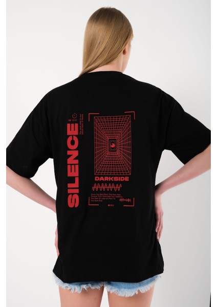 Kadın Silence Baskılı T-Shirt modelleri