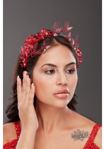Gelin Kına Düğün Tacı,özel Tasarım Düğün Saç Aksesuarı