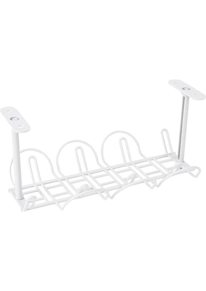 Masa Kablosu Yönetimi Tepsisi Teli Tutucu Raf Depolama Raf Beyaz (Yurt Dışından)