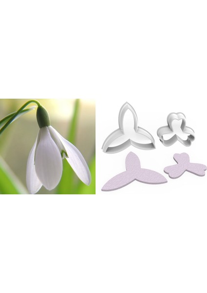 Kardelen Çiçek Yapım Kesici Set 2’li – 3cm