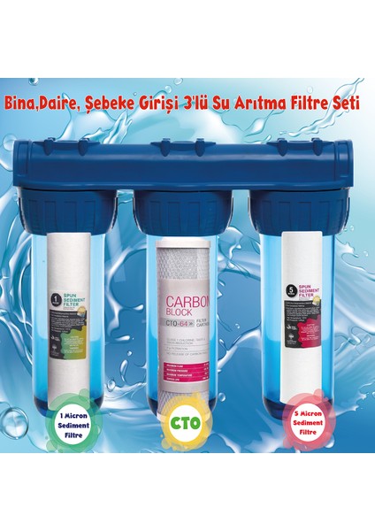 Daire Bina Girişi Pas Kireç Önleyici Şebeke Girişi Su Arıtma fiyatları