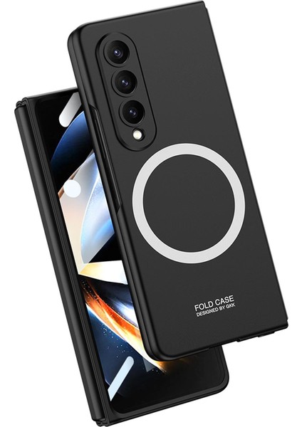 Samsung Galaxy Z Fold 4 Uyumlu Magsafe Kılıf Kablosuz Şarj Özellikli Premium Kapak Oleofobik Kaplama