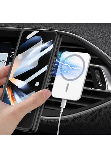 Samsung Galaxy Z Fold 4 Uyumlu Magsafe Kılıf Kablosuz Şarj Özellikli Premium Kapak Oleofobik Kaplama