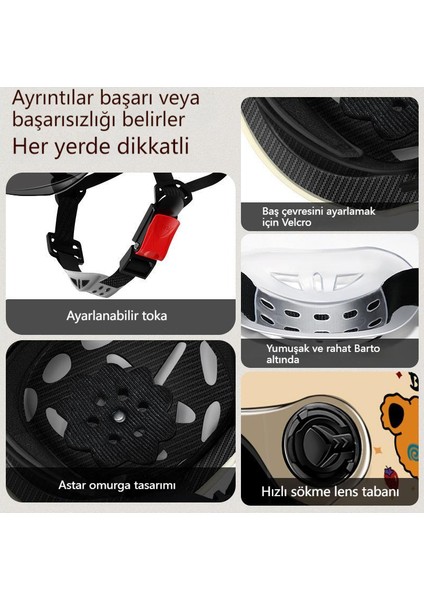 Eymen Four Seasons Evrensel Erkek ve Kadın Güneş Koruyucu Sevimli Motosiklet Kaskı (Yurt Dışından) fiyatları