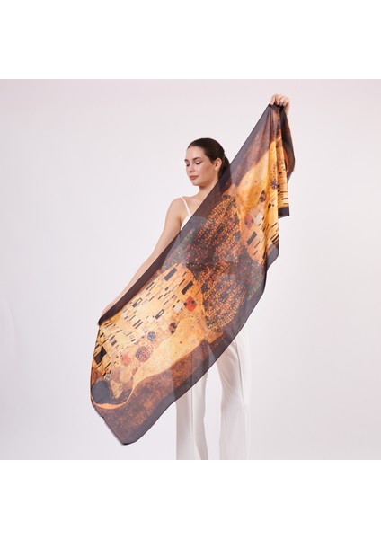 Vual Ipek Fular | 55X180 cm | Gustav Klimt The Kiss modelleri