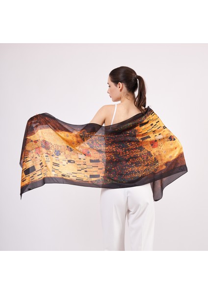 Vual Ipek Fular | 55X180 cm | Gustav Klimt The Kiss fırsatları