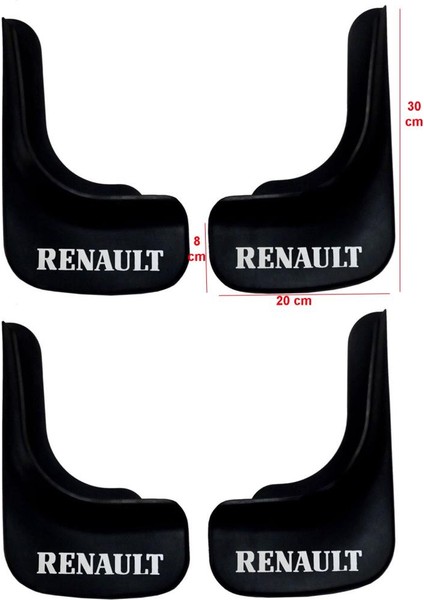 Renault 9 Broadway Spring Fairway Uyumlu 4 Lü Ön-Arka Paçalık Tozluk Çamurluk REN1UX021YD modelleri