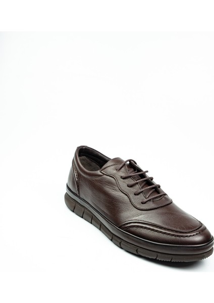6026 Kahverengi Deri Erkek Günlük Ayakkabı