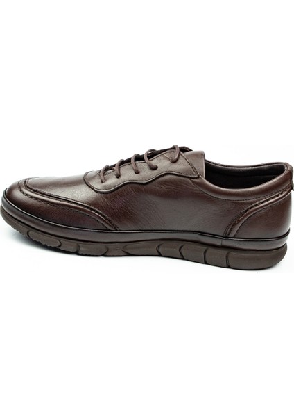 6026 Kahverengi Deri Erkek Günlük Ayakkabı modelleri