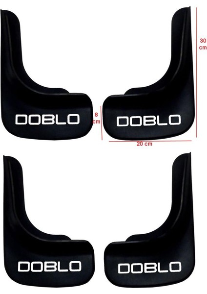 Fiat Doblo Araçlara Uyumlu 4 Lü Ön-Arka Paçalık Tozluk Çamurluk U1DBLX001YD modelleri