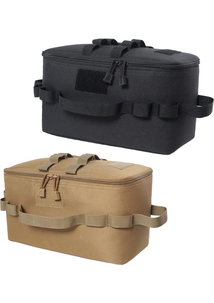 2x Açık Çanta Çanta Çanta Sırt Çantası Piknik Alet Organizatör Sarı ve Siyah (Yurt Dışından)