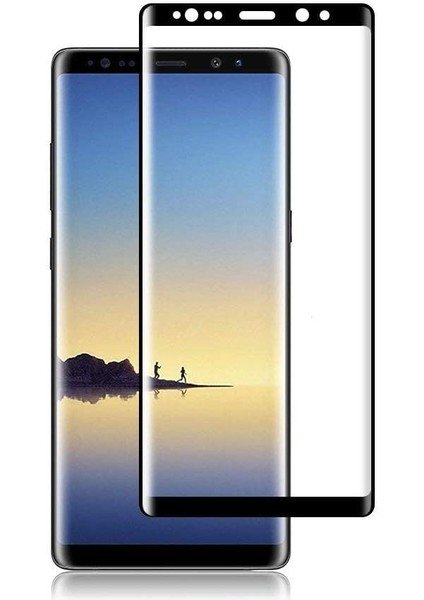 Samsung Galaxy Note 9 3D Curved Full Tempered Glass Cam Koruma - Siyah