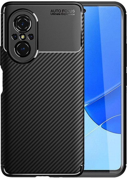 Huawei Nova 9 Se/huawei P50 Pro Maxy Serisi Carbon Fiber Silikon Kılıf - Siyah AL3413