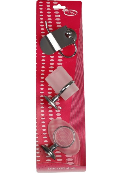 Banyo Aksesuarı 3 Lü Set Tuvalet Kağıtlıgı +Sabunluk + Diş Fırçalık Duvara Monte