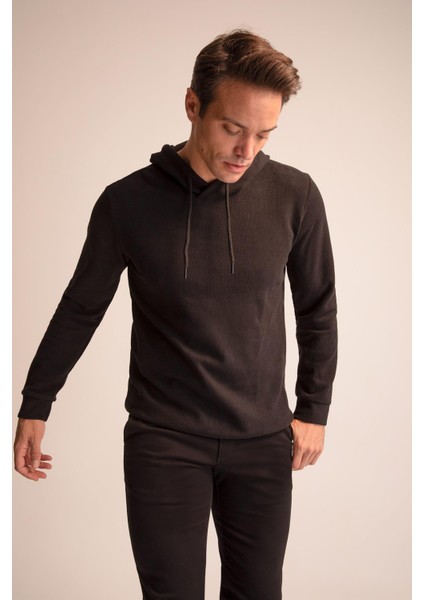 Regular Fit Kapüşonlu Basic Sweatshirt S9052AZ22WN