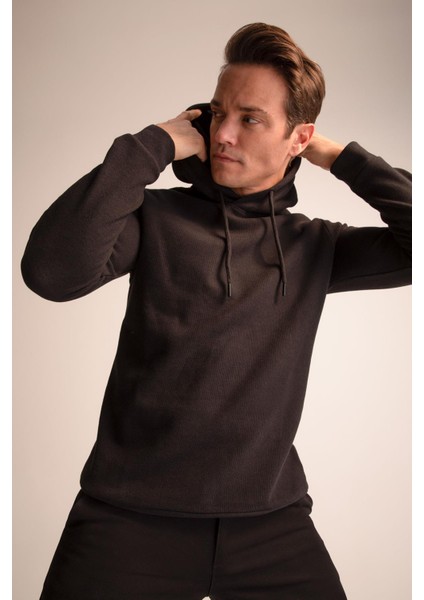 Regular Fit Kapüşonlu Basic Sweatshirt S9052AZ22WN