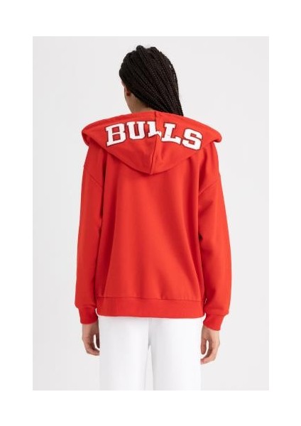 DeFactoFit NBA Chicago Bulls Oversize Fit Hırka Z2920AZ23SP