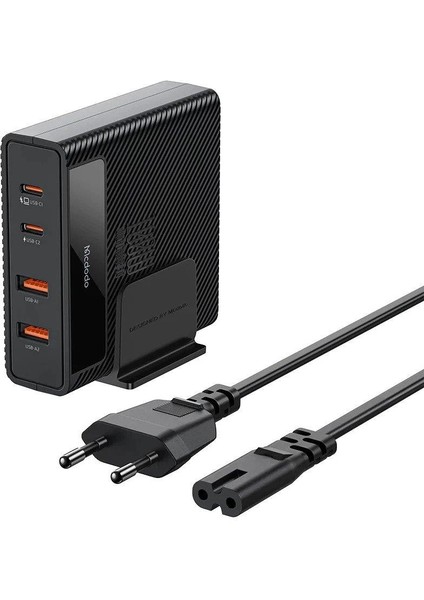 CH-1802 100W USB Typec Giriş Powigan Hızlı Şarj Adaptörü + Kablo - Siyah