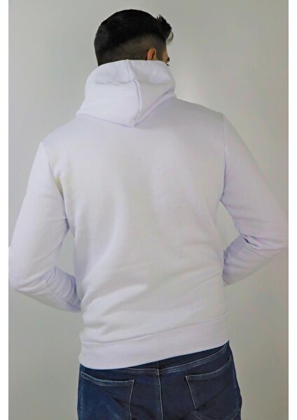 Fbı 95082 Erkek Beyaz Bisiklet Yaka Sweatshirt