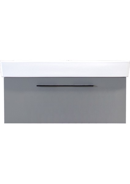 Glow Lavabo Dolabı Mat Gri 100 cm KB.100004