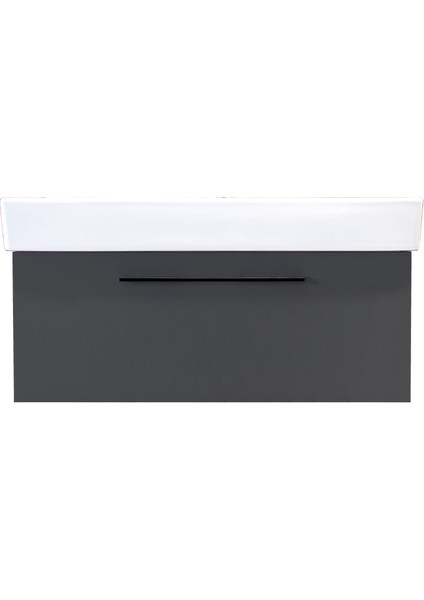 Glow Lavabo Dolabı Mat Antrasit 100 cm KB.100003