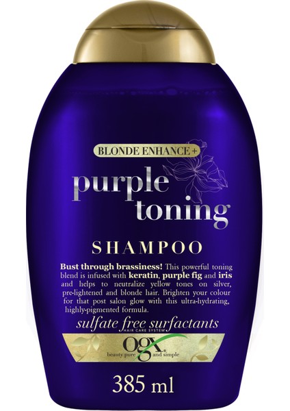 OGX Turunculaşma Karşıtı Purple Toning Sülfatsız Mor Şampuan 385 ml