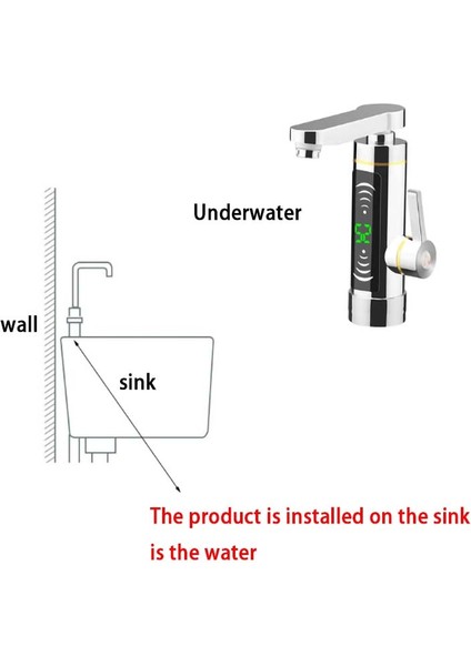 Hızlı Isıtma Elektrikli Su Musluğu - Gümüş (Yurt Dışından)