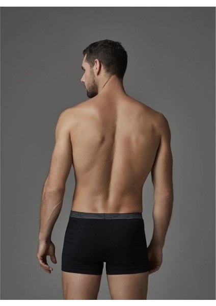 D5210 Compact Düz Siyah Boxer
