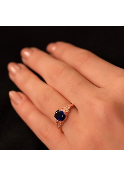 925 Ayar Gümüş Lotus Motifli Zirkon Taşlı Yüzük modelleri