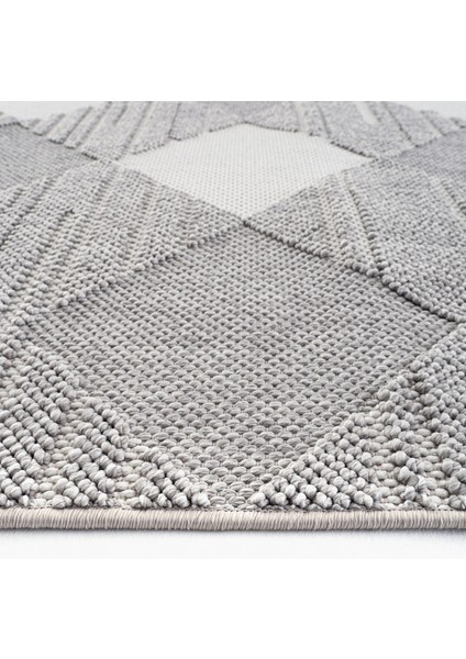 Vera 1458 Gri Yumuşak Dokulu Halı Kilim Salon Mutfak Koridor Kesme Yolluk Dokuma Makine Halısı