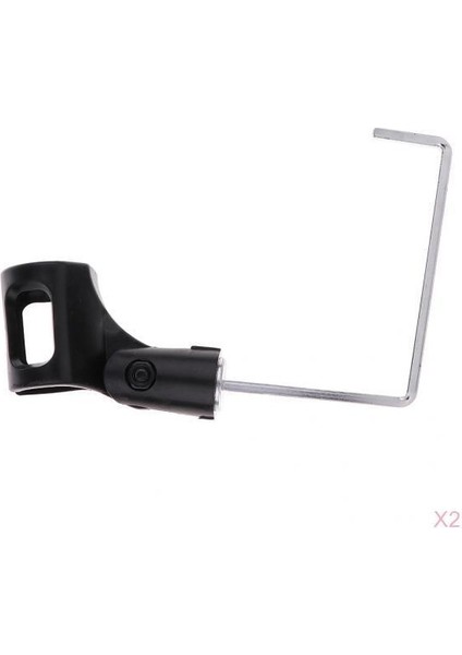 2pieces Mikrofon Tutucu Stant Parçaları Siyah (Yurt Dışından)