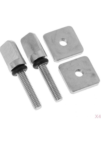 8x Fin Tahta Sörf Tahtası Başparmak Vida ve Plaka M4X19MM (Yurt Dışından)