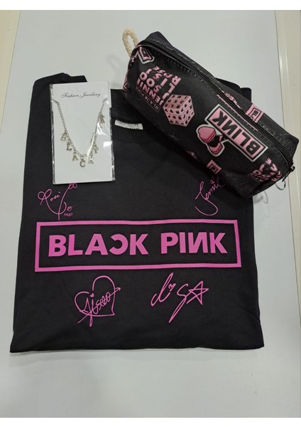 Blackpink Unisex T-Shirt Kalemlik Kolye Kombin