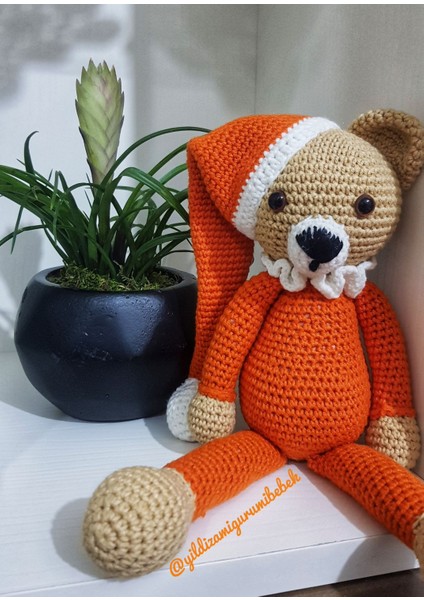 Amigurumi Şapkalı Ayı Uyku Arkadaşı