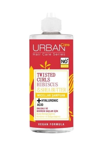 E2'Quality Urban Care Twisted Curls Hibiscus & Shea Butter Micellar Şampuan (250 Ml)