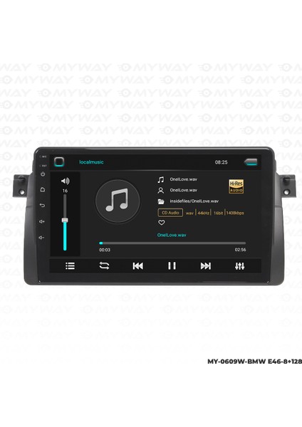 Bmw E46 Android Multimedya Carplay Navigasyon Ekran - 8gb RAM+128 GB HDD - Myway modelleri